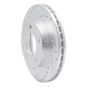 Ford Probe Brake Rotor (1) - Front Left - R1 Concepts - Drilled & Slotted - Silver - `93-`03